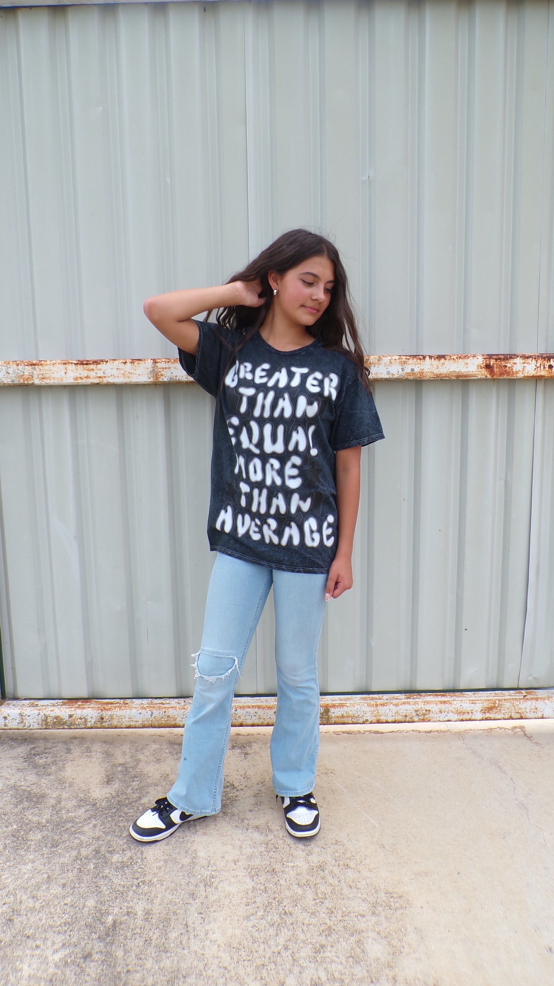Greater Than Equal | Distressed Black