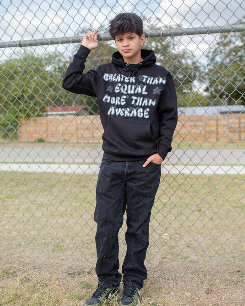 Greater Than Equal Hoodie | Black