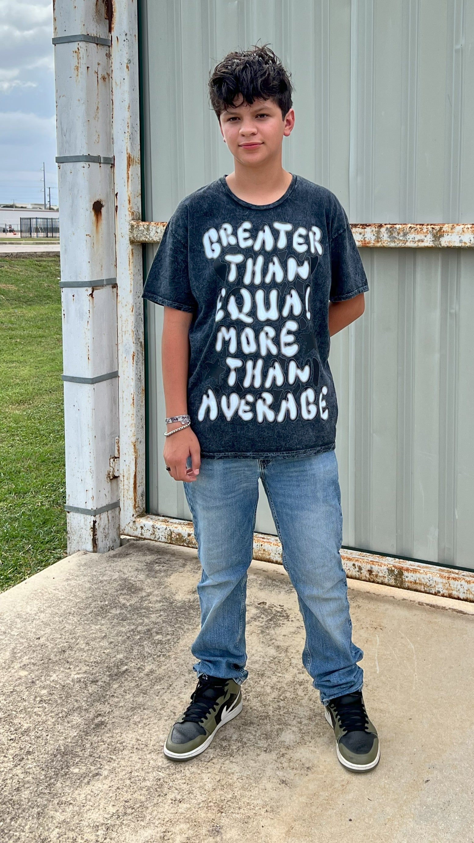 Greater Than Equal | Distressed Black
