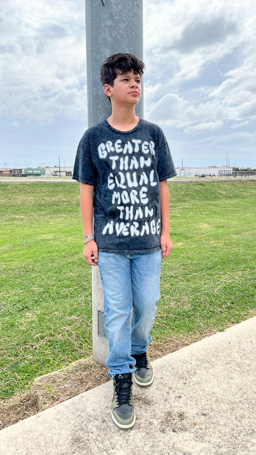 Greater Than Equal | Distressed Black