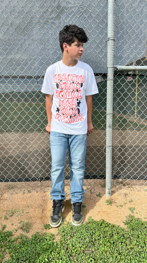 Greater Than Equal | White